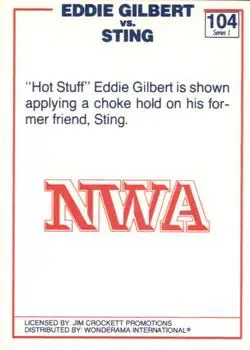 1988 Wonderama NWA #104 - Card #104 - Back 1988 Wonderama NWA #104 - Card #104 - Back