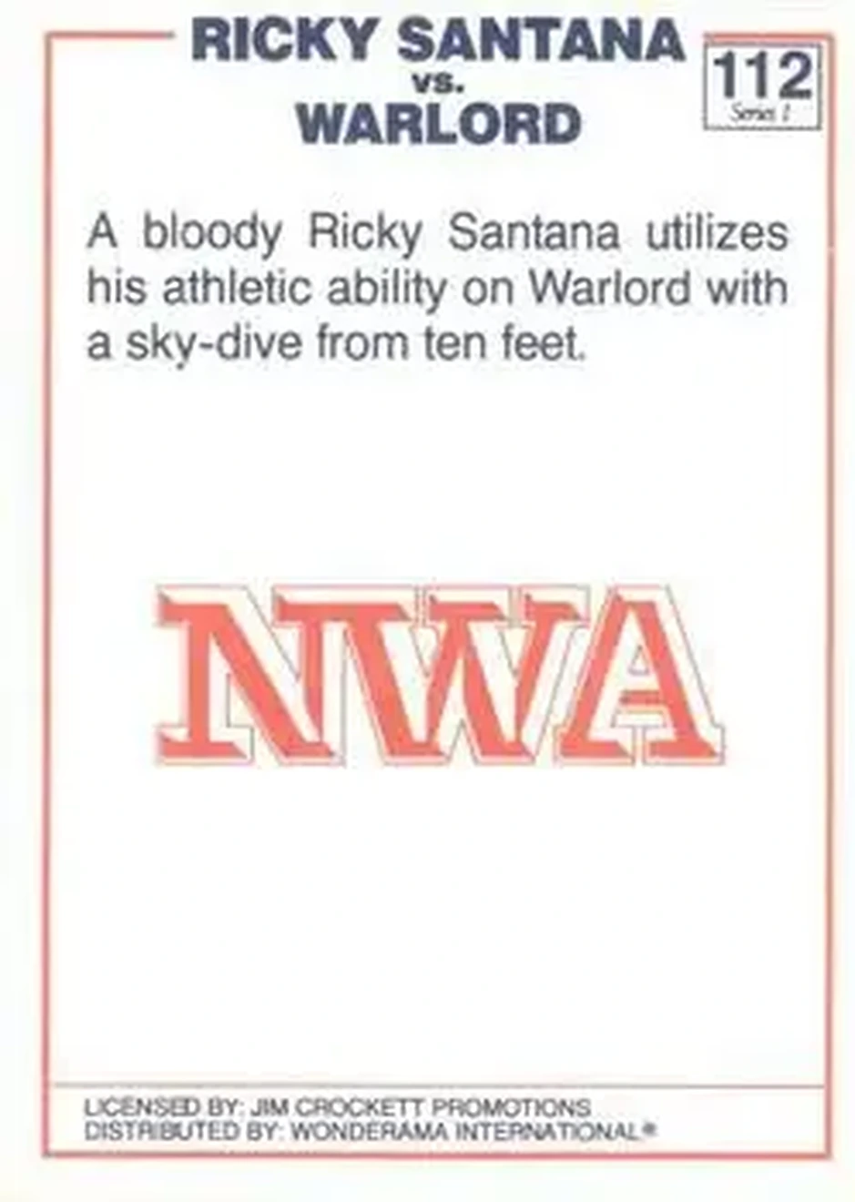 1988 Wonderama NWA #112 - Card #112