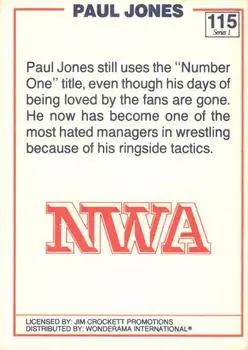 1988 Wonderama NWA #115 - Paul Jones