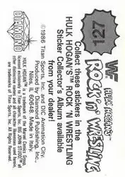 1986 Hulk Hogan's Rock 'n' Wrestling Stickers #127 - Card #127 - Back
