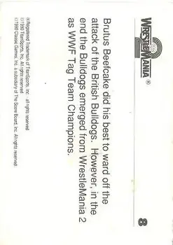 1990 Classic WWF The History of Wrestlemania #8 - Card #8
