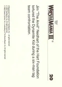 1990 Classic WWF The History of Wrestlemania #20 - Card #20 - Back