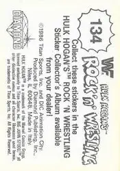 1986 Hulk Hogan's Rock 'n' Wrestling Stickers #134 - Card #134 - Back
