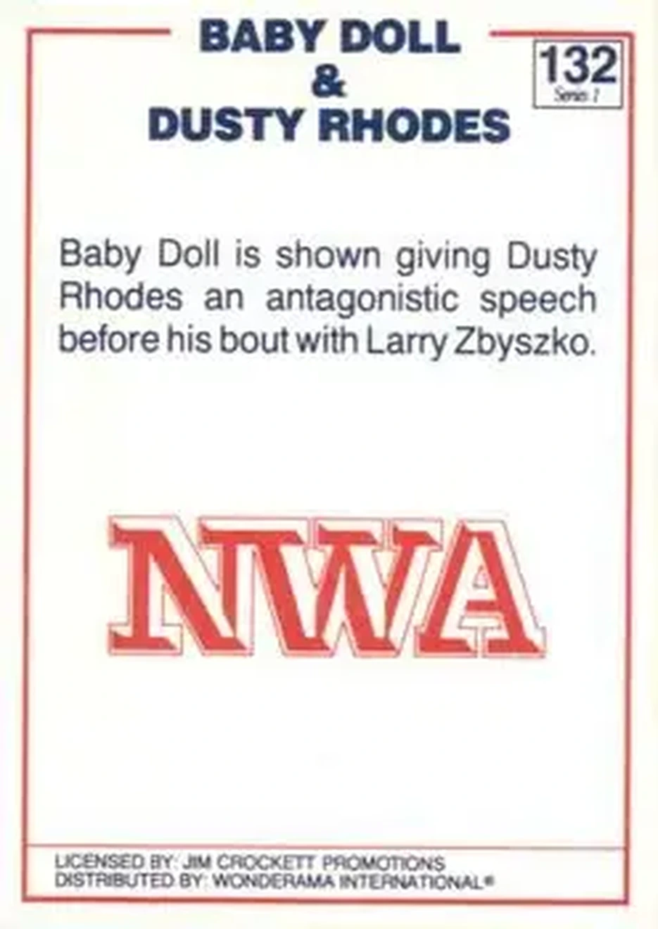 1988 Wonderama NWA #132 - Card #132