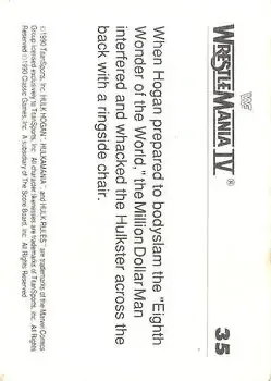 1990 Classic WWF The History of Wrestlemania #35 - Card #35 - Back