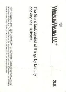 1990 Classic WWF The History of Wrestlemania #38 - Card #38 1990 Classic WWF The History of Wrestlemania #38 - Card #38