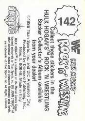 1986 Hulk Hogan's Rock 'n' Wrestling Stickers #142 - Big John Studd - Back