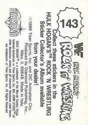 1986 Hulk Hogan's Rock 'n' Wrestling Stickers #143 - Big John Studd - Back
