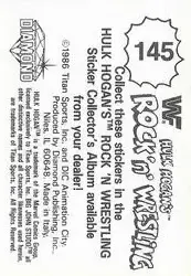 1986 Hulk Hogan's Rock 'n' Wrestling Stickers #145 - Big John Studd - Back