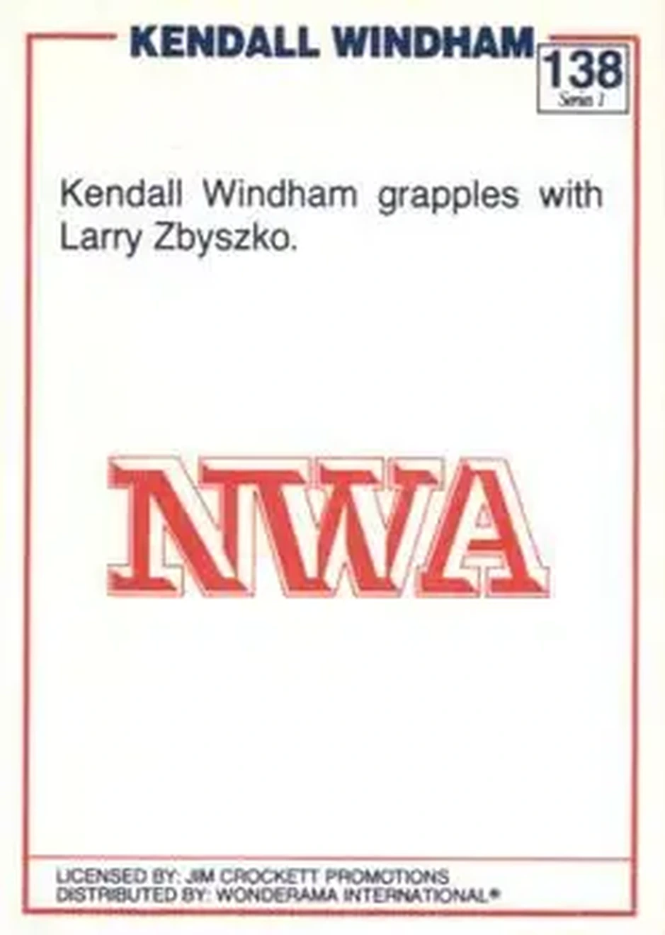 1988 Wonderama NWA #138 - Kendall Windham