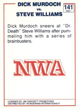 1988 Wonderama NWA #141 - Card #141 - Back 1988 Wonderama NWA #141 - Card #141 - Back