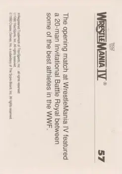 1990 Classic WWF The History of Wrestlemania #57 - Card #57