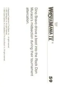 1990 Classic WWF The History of Wrestlemania #59 - Card #59 - Back