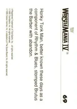 1990 Classic WWF The History of Wrestlemania #69 - Card #69 - Back