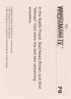 1990 Classic WWF The History of Wrestlemania #70 - Card #70
