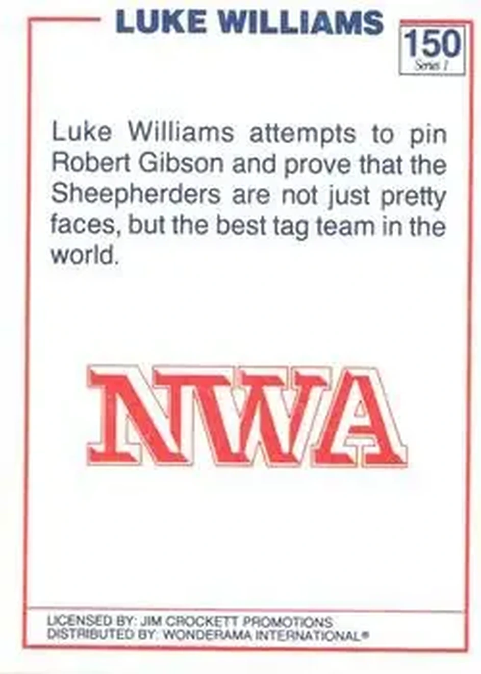 1988 Wonderama NWA #150 - Luke Williams