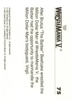 1990 Classic WWF The History of Wrestlemania #75 - Card #75 - Back