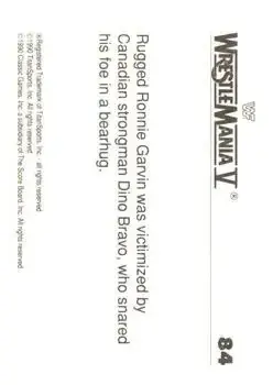 1990 Classic WWF The History of Wrestlemania #84 - Card #84 - Back