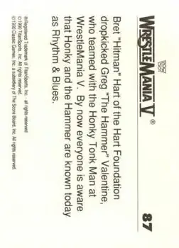 1990 Classic WWF The History of Wrestlemania #87 - Card #87 - Back
