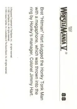 1990 Classic WWF The History of Wrestlemania #88 - Card #88 - Back 1990 Classic WWF The History of Wrestlemania #88 - Card #88 - Back