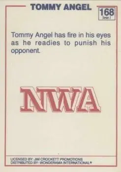 1988 Wonderama NWA #168 - Tommy Angel - Back