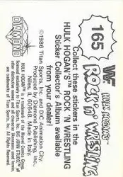 1986 Hulk Hogan's Rock 'n' Wrestling Stickers #165 - Card #165