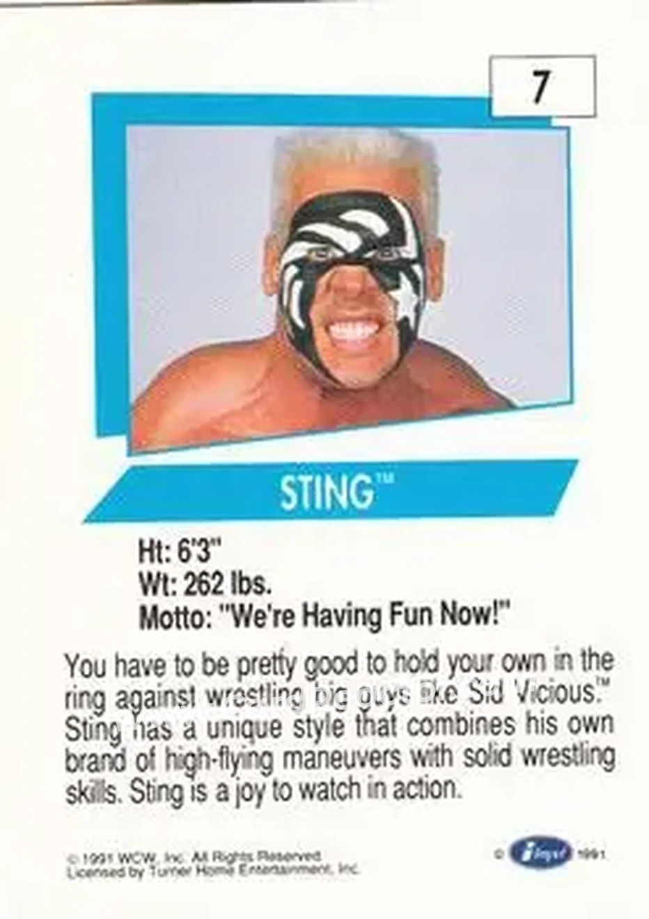 1991 Impel WCW #7 - Sting