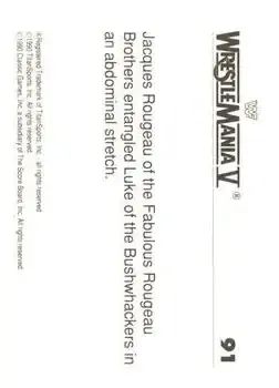 1990 Classic WWF The History of Wrestlemania #91 - Card #91