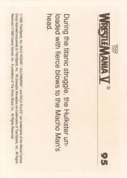 1990 Classic WWF The History of Wrestlemania #95 - Card #95