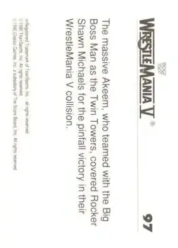 1990 Classic WWF The History of Wrestlemania #97 - Card #97 1990 Classic WWF The History of Wrestlemania #97 - Card #97