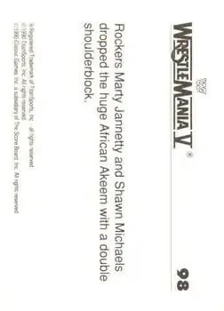 1990 Classic WWF The History of Wrestlemania #98 - Card #98 - Back