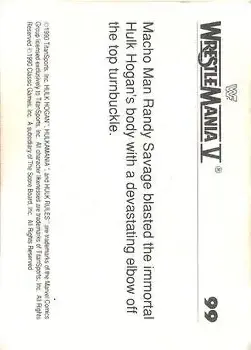 1990 Classic WWF The History of Wrestlemania #99 - Card #99 - Back