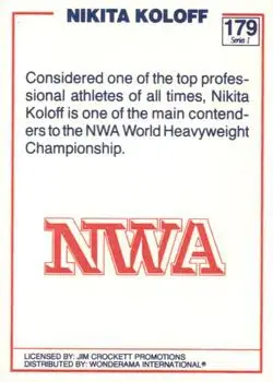 1988 Wonderama NWA #179 - Nikita Koloff
