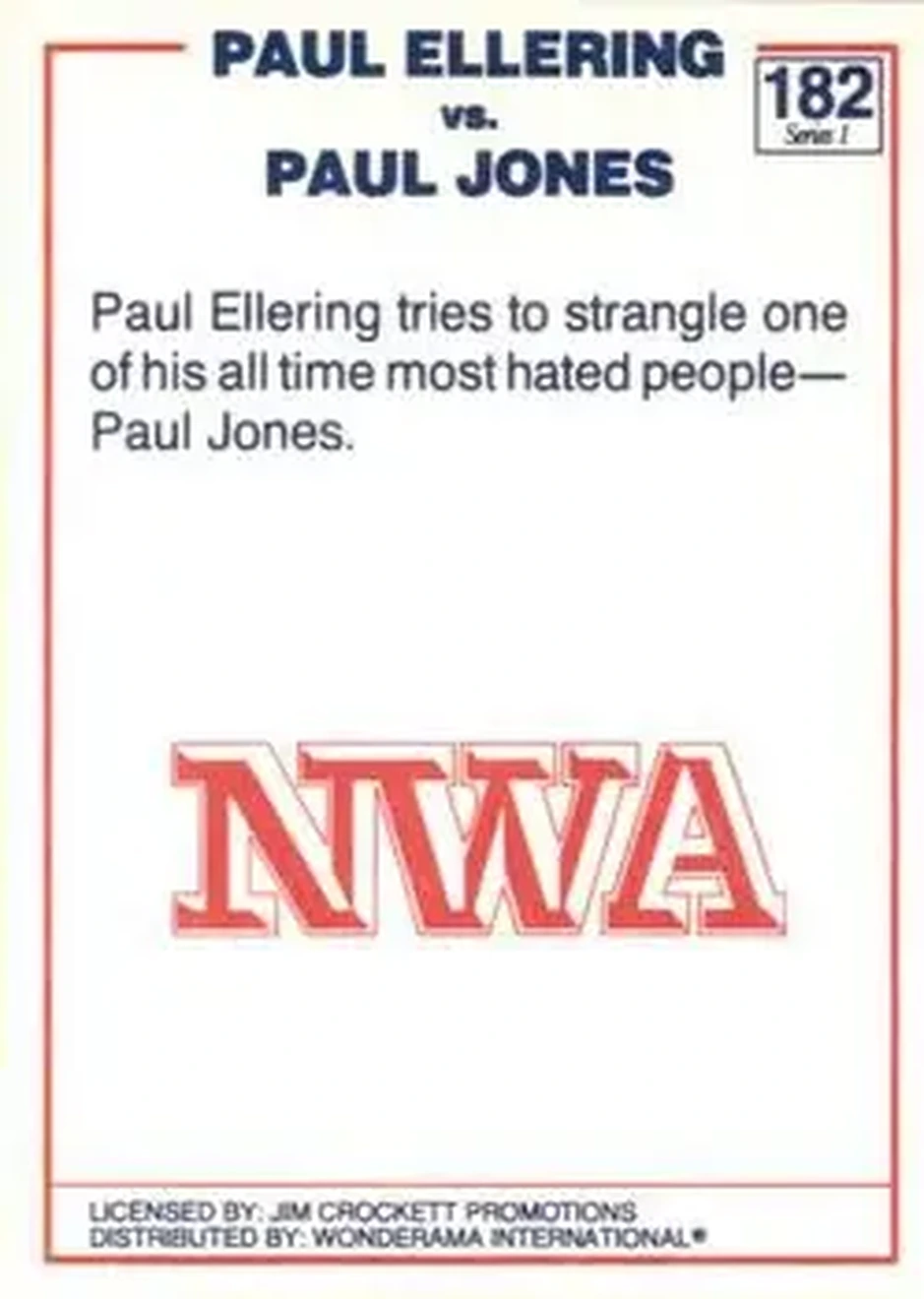 1988 Wonderama NWA #182 - Card #182