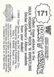 1986 Hulk Hogan's Rock 'n' Wrestling Stickers #171 - Card #171 - Back