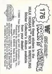 1986 Hulk Hogan's Rock 'n' Wrestling Stickers #176 - Card #176 - Back