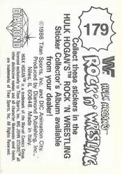1986 Hulk Hogan's Rock 'n' Wrestling Stickers #179 - Nikolai Volkoff - Back
