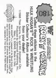 1986 Hulk Hogan's Rock 'n' Wrestling Stickers #180 - Nikolai Volkoff - Back