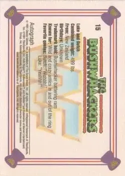 1991 Classic WWF Superstars #15 - The Bushwhackers (Butch & Luke) - Back