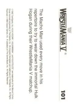 1990 Classic WWF The History of Wrestlemania #101 - Card #101 - Back