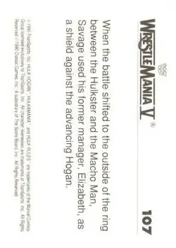 1990 Classic WWF The History of Wrestlemania #107 - Card #107
