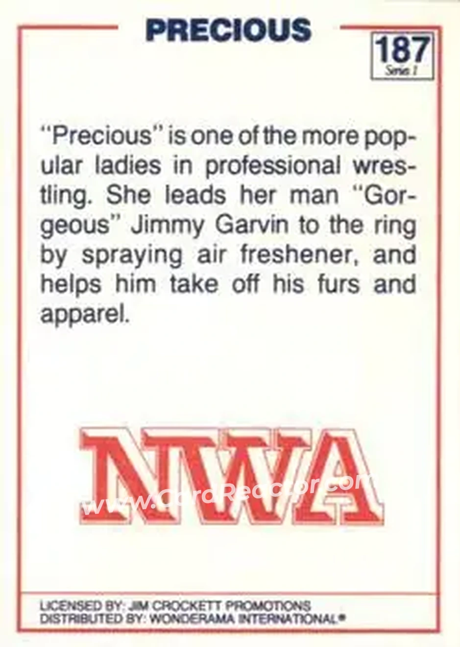 1988 Wonderama NWA #187 - Precious
