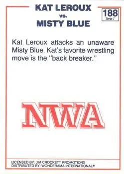 1988 Wonderama NWA #188 - Card #188 1988 Wonderama NWA #188 - Card #188