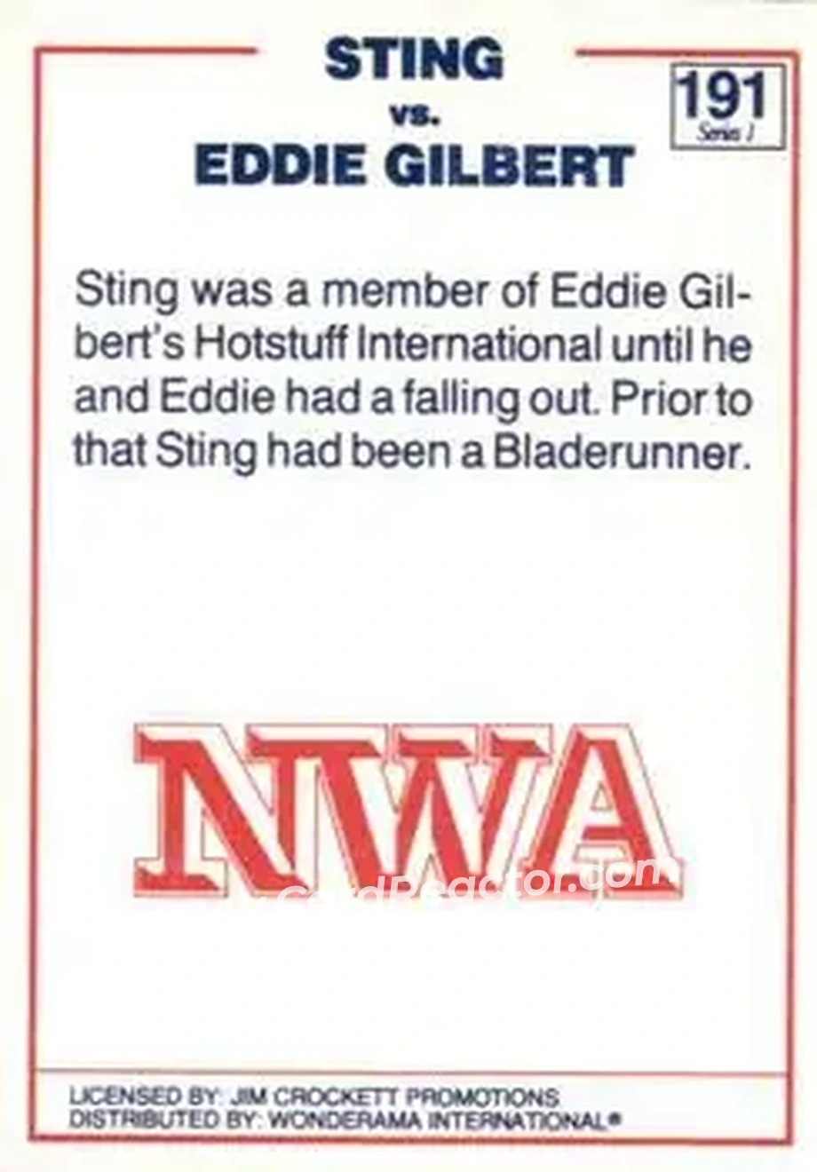 1988 Wonderama NWA #191 - Card #191