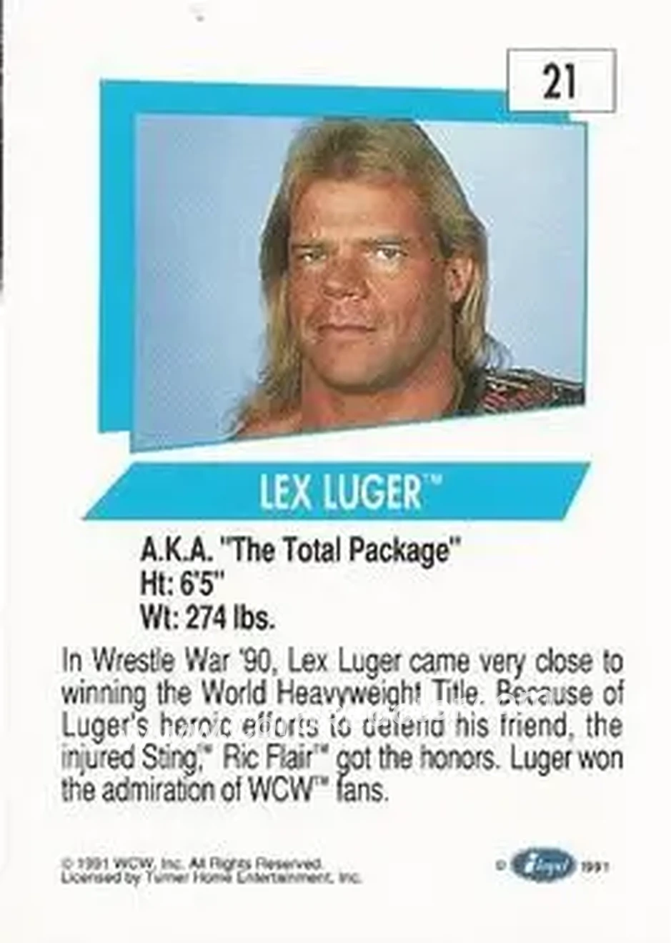 1991 Impel WCW #21 - Lex Luger