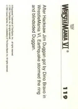 1990 Classic WWF The History of Wrestlemania #119 - Card #119