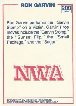 1988 Wonderama NWA #200 - Rugged Ronnie Garvin 1988 Wonderama NWA #200 - Rugged Ronnie Garvin
