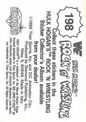 1986 Hulk Hogan's Rock 'n' Wrestling Stickers #198 - Card #198 - Back