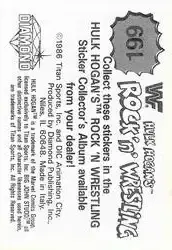 1986 Hulk Hogan's Rock 'n' Wrestling Stickers #199 - Card #199