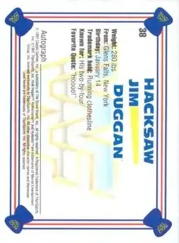 1991 Classic WWF Superstars #38 - Hacksaw Jim Duggan